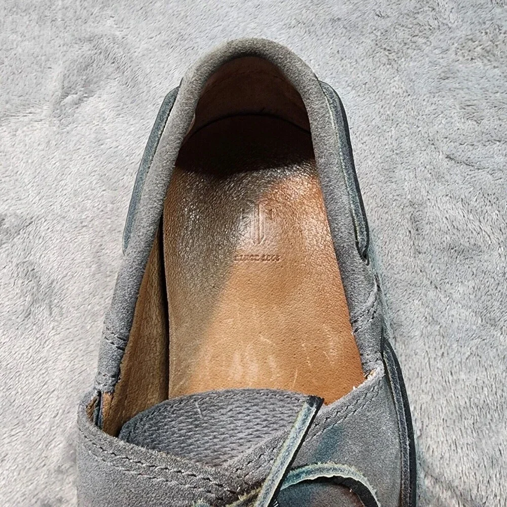 Frye Briggs Boat Shoes Men's Size 11.5 Gray Suede
